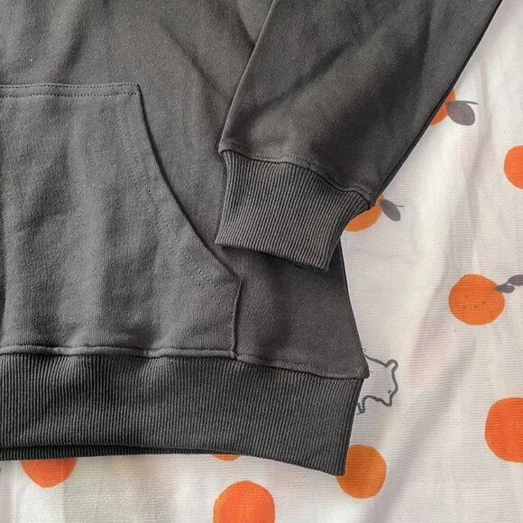 Vetements Dark Grey Letter Print Hooded Sweatshirt - Picture 2 of 7